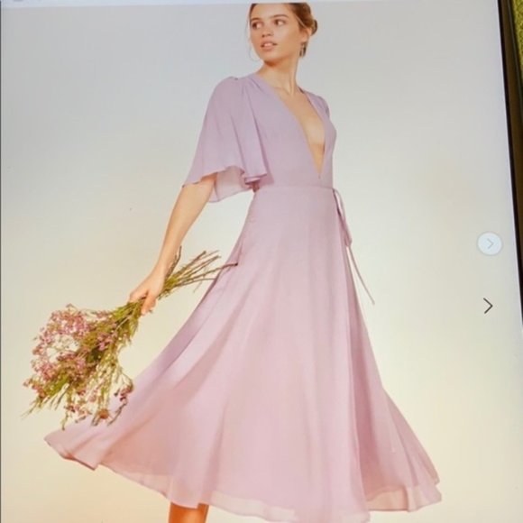 Reformation Rhodes Dress in Lilac - Picture 3 of 3